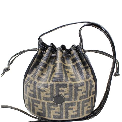 fendi mini bucket bag brown|fendi drawstring bucket bag.